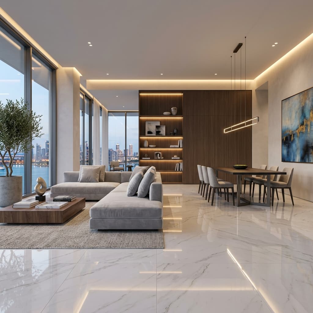 Luxury Interior with Vitrified Tiles